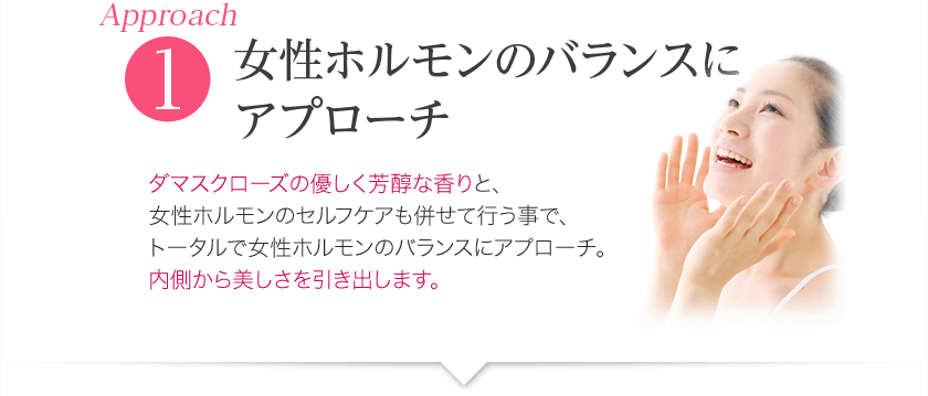 アプローチ1. 女性ホルモンのバランスにアプローチ